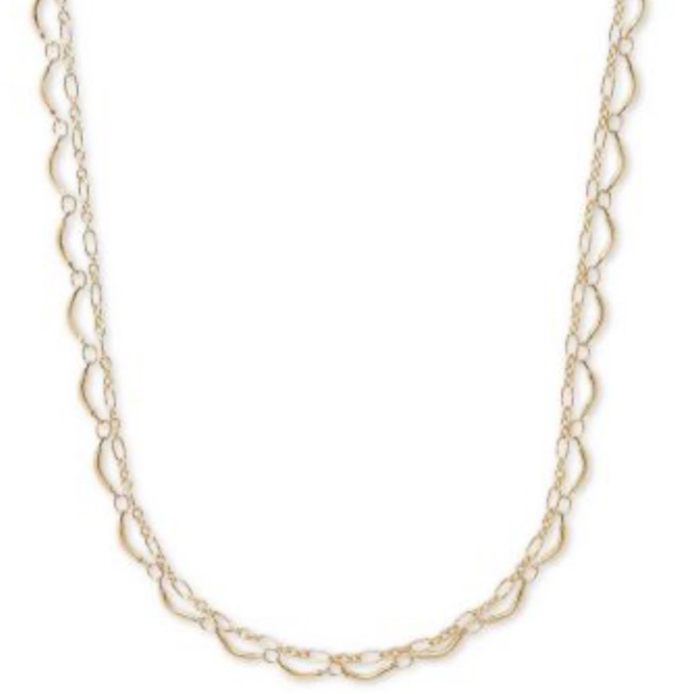 Kendra Scott Double Strand Goldtone Necklace-Rare